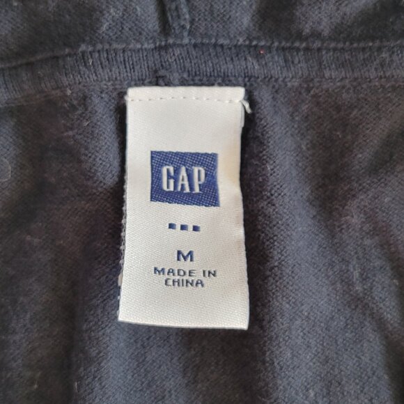 GAP Striped Hoodie Navy Blue White Women's Size M Lightweight - Picture 6 of 12